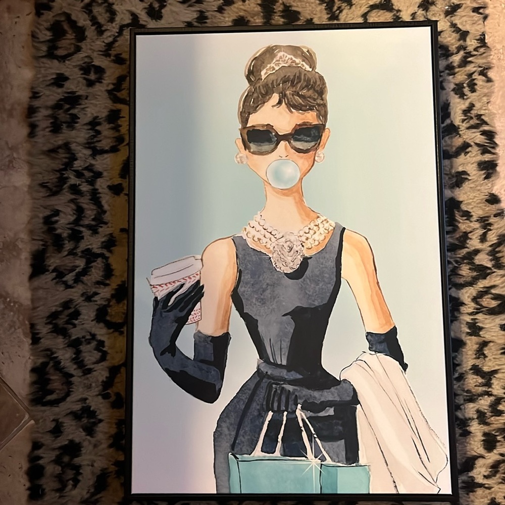 Oliver Gal Breakfast at Tiffany's Bubblegum Wall Art